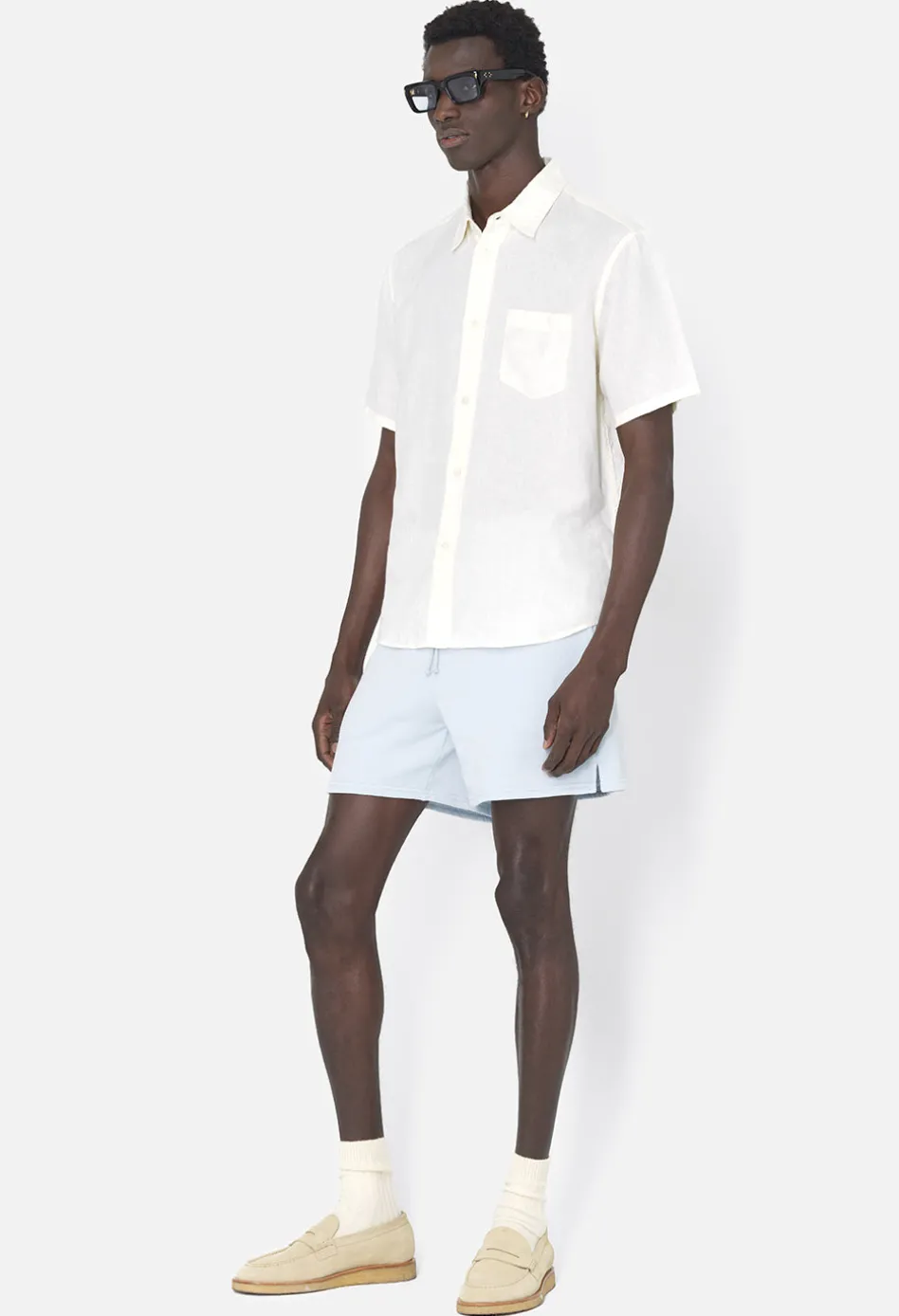 Linen SS Cloak Button Up