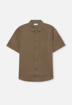 Linen SS Cloak Button Up