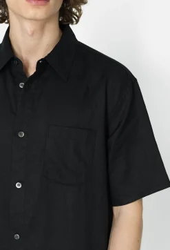 Linen SS Cloak Button Up