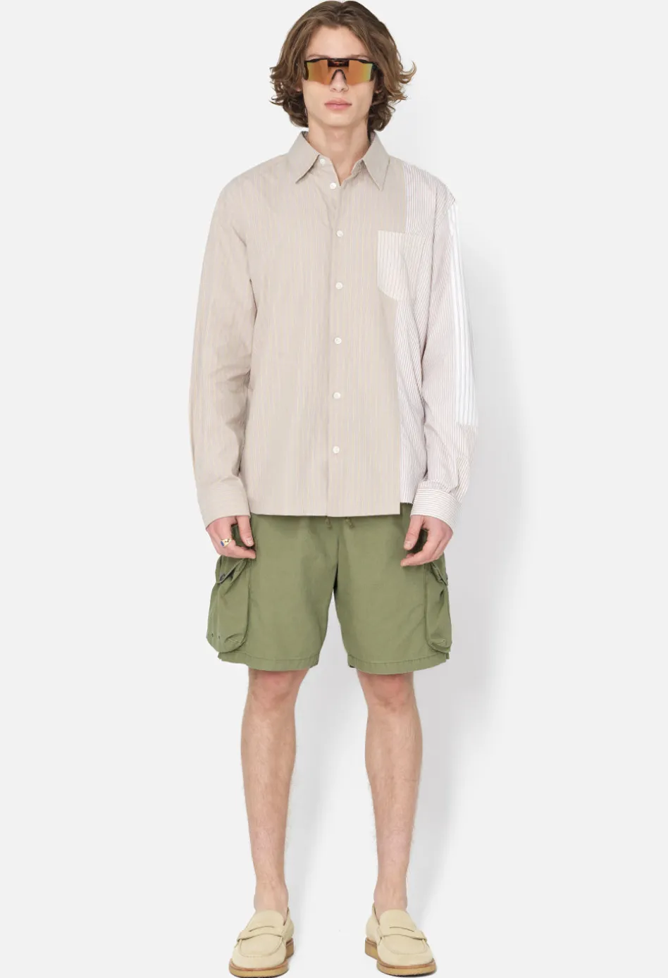 Paneled Button Up