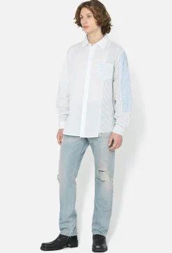 Paneled Button Up
