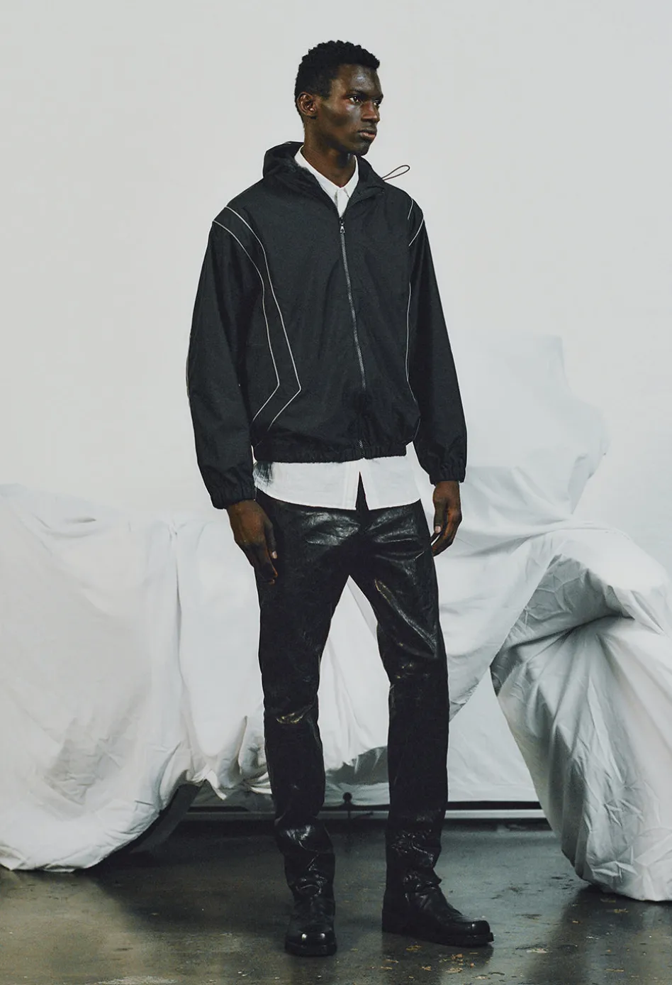 Paneled Nylon Anorak