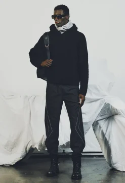 Paneled Nylon Pant