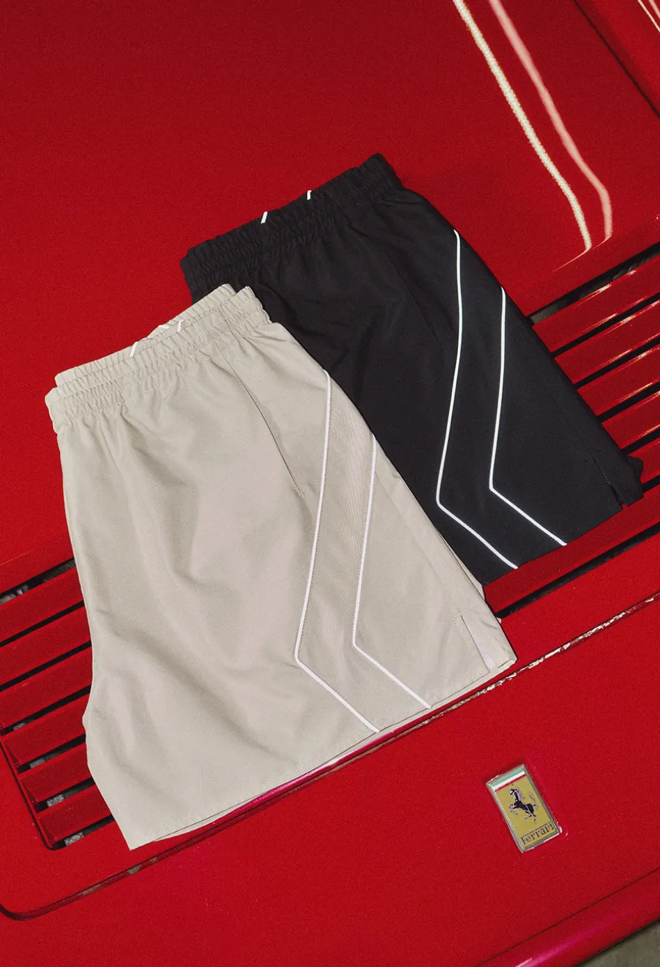 Paneled Nylon Shorts