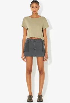 Paneled Utility Mini Skirt