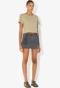 Paneled Utility Mini Skirt