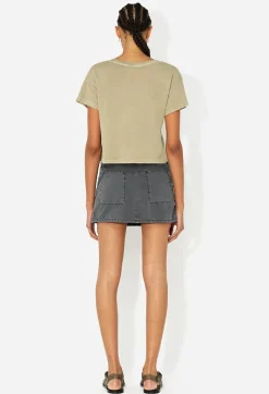 Paneled Utility Mini Skirt