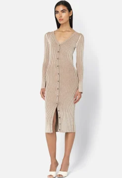 Piper Silk Rib Button Dress