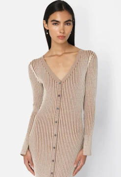 Piper Silk Rib Button Dress