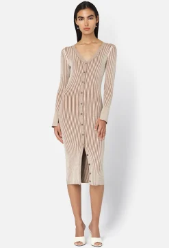 Piper Silk Rib Button Dress