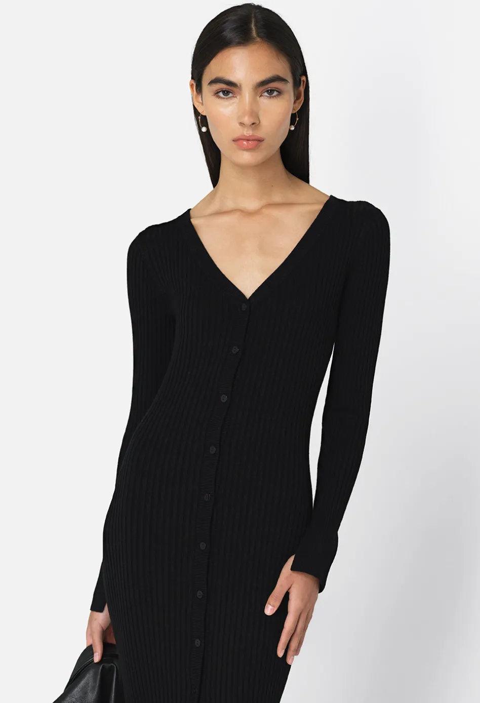 Piper Silk Rib Button Dress