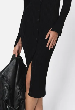 Piper Silk Rib Button Dress