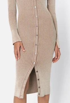 Piper Silk Rib Button Dress