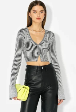 Piper Silk Rib Cropped Cardigan
