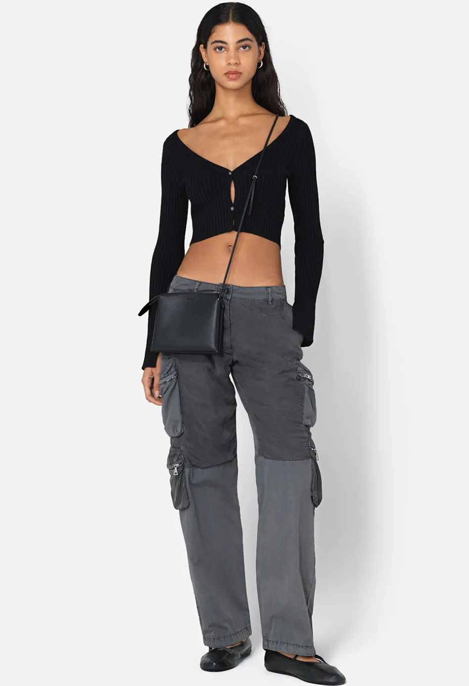 Piper Silk Rib Cropped Cardigan