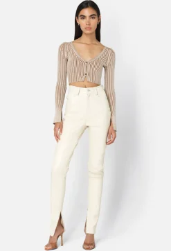 Piper Silk Rib Cropped Cardigan
