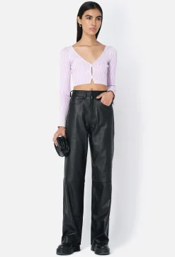 Piper Silk Rib Cropped Cardigan