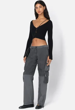 Piper Silk Rib Cropped Cardigan