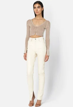 Piper Silk Rib Cropped Cardigan