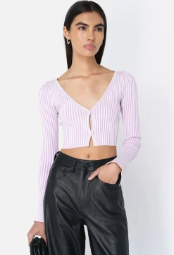 Piper Silk Rib Cropped Cardigan