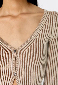 Piper Silk Rib Cropped Cardigan