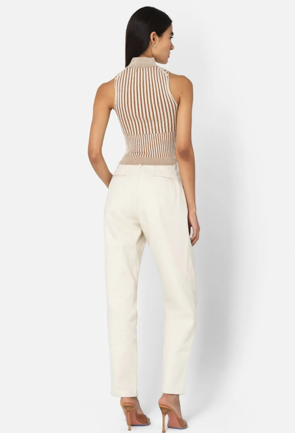 Piper Silk Rib Mock Neck Top