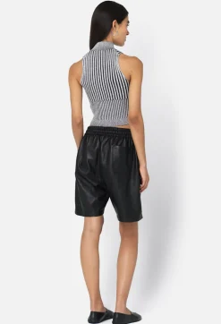 Piper Silk Rib Mock Neck Top