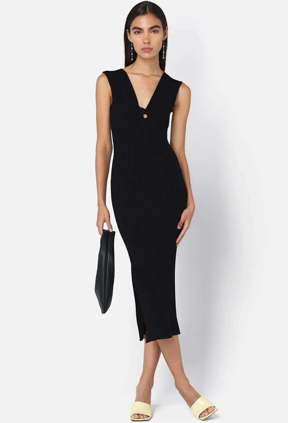 Piper Silk Rib Twist Dress