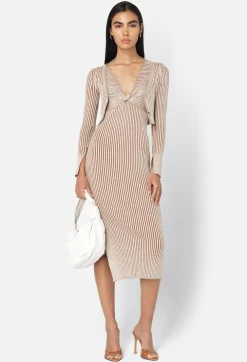 Piper Silk Rib Twist Dress