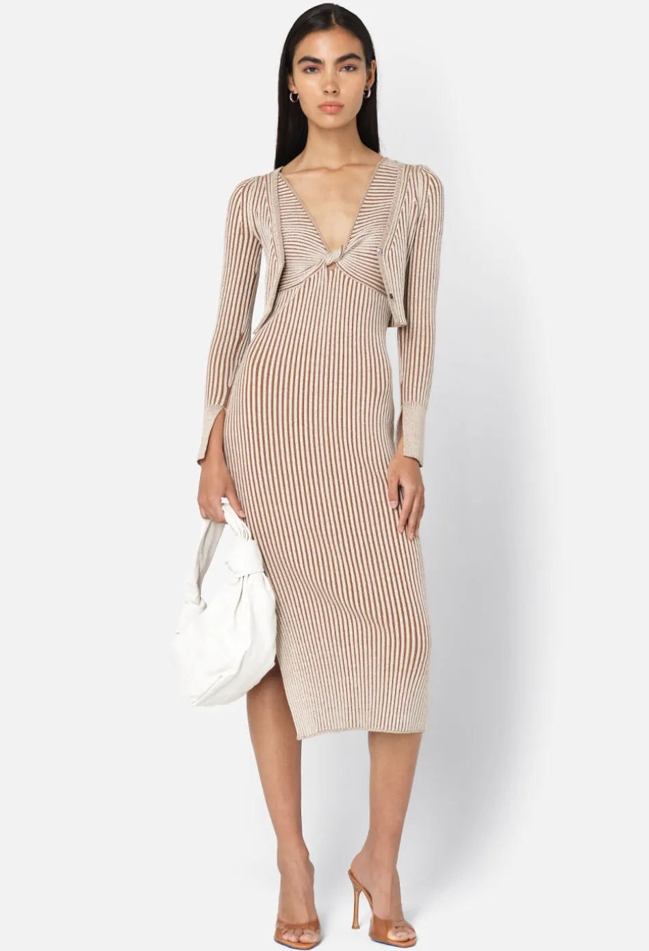 Piper Silk Rib Twist Dress