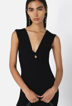 Piper Silk Rib Twist Dress
