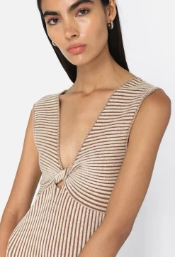 Piper Silk Rib Twist Dress
