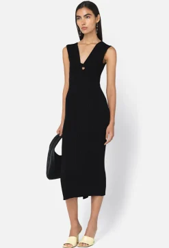 Piper Silk Rib Twist Dress