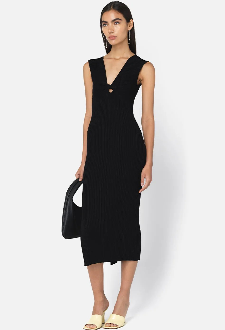 Piper Silk Rib Twist Dress