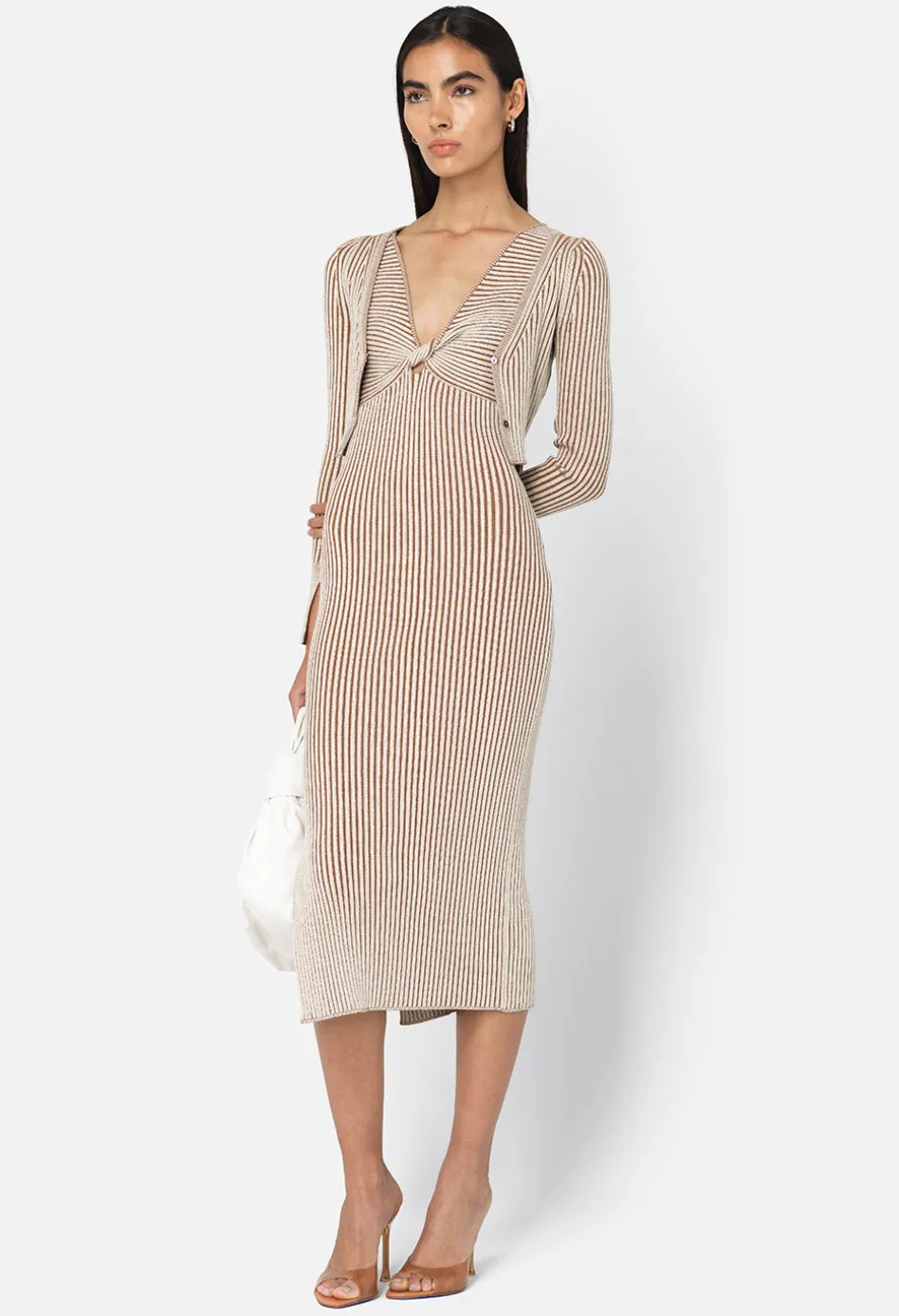 Piper Silk Rib Twist Dress