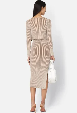 Piper Silk Rib Twist Dress
