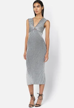 Piper Silk Rib Twist Dress