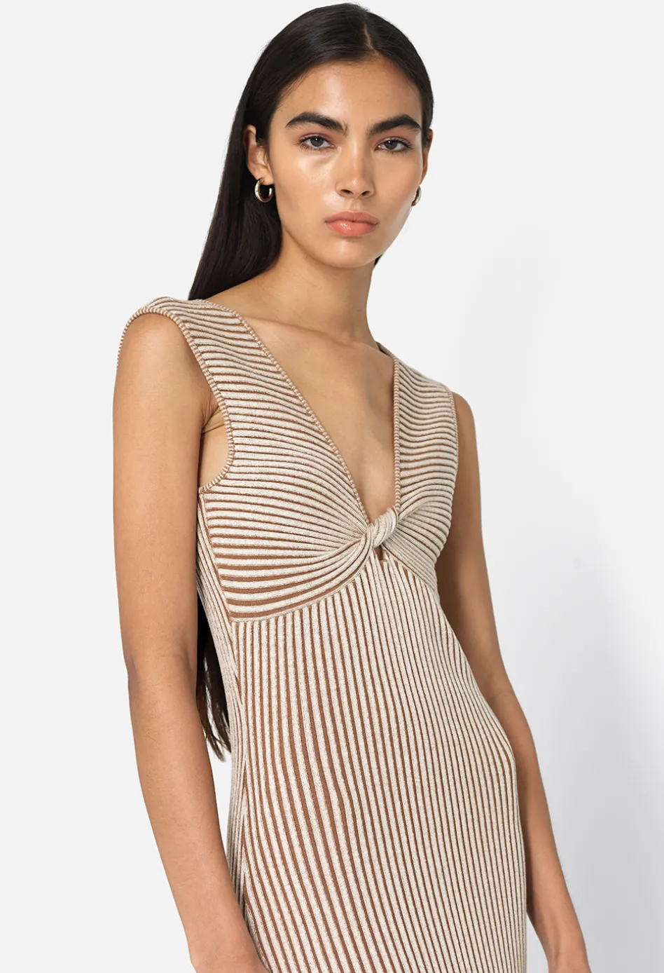 Piper Silk Rib Twist Dress