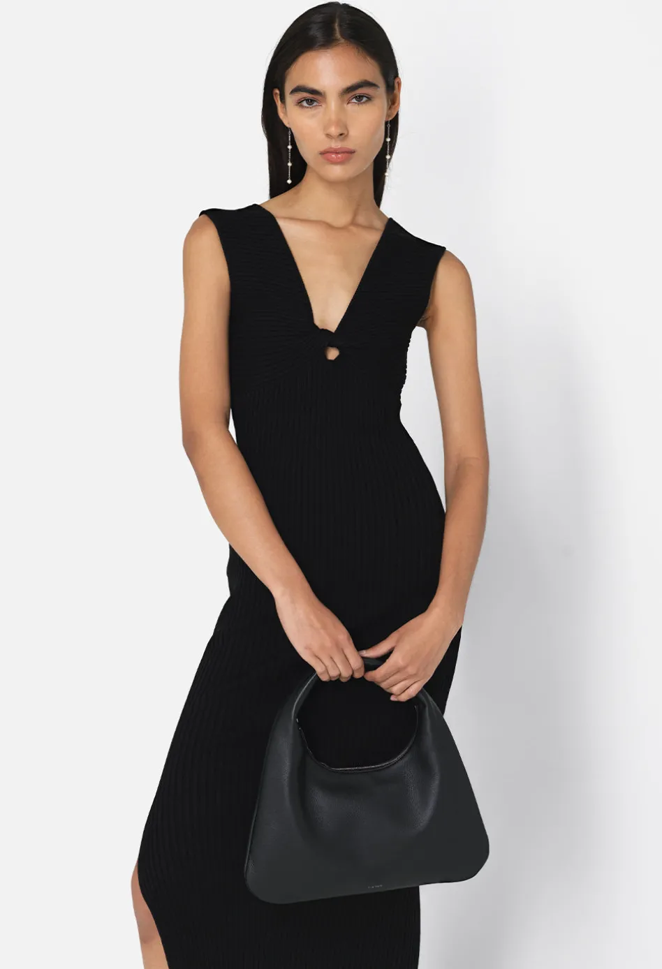Piper Silk Rib Twist Dress