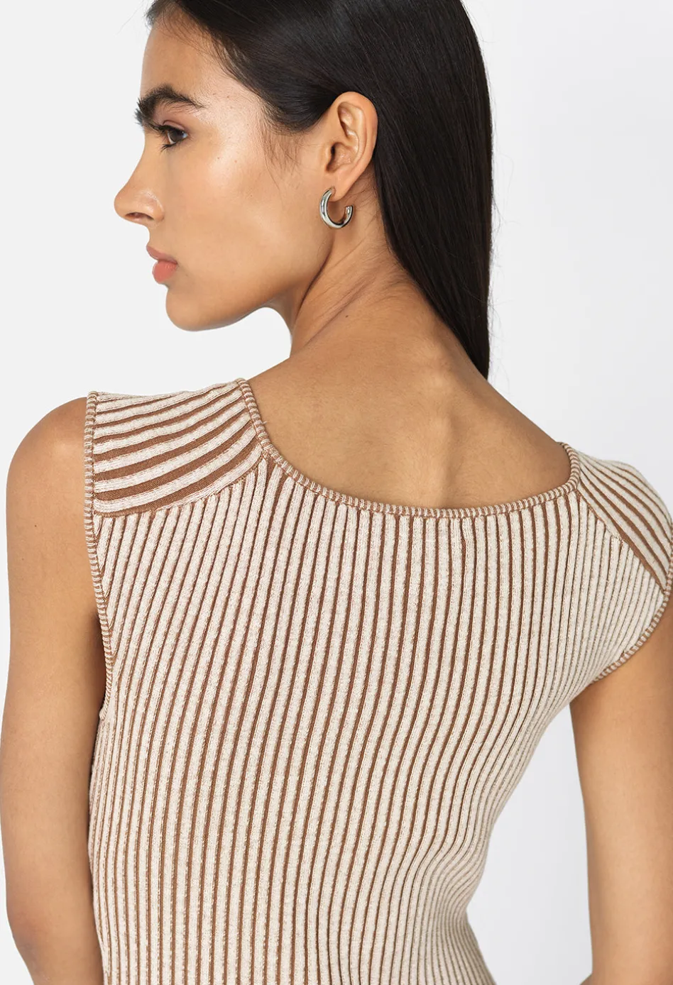 Piper Silk Rib Twist Dress