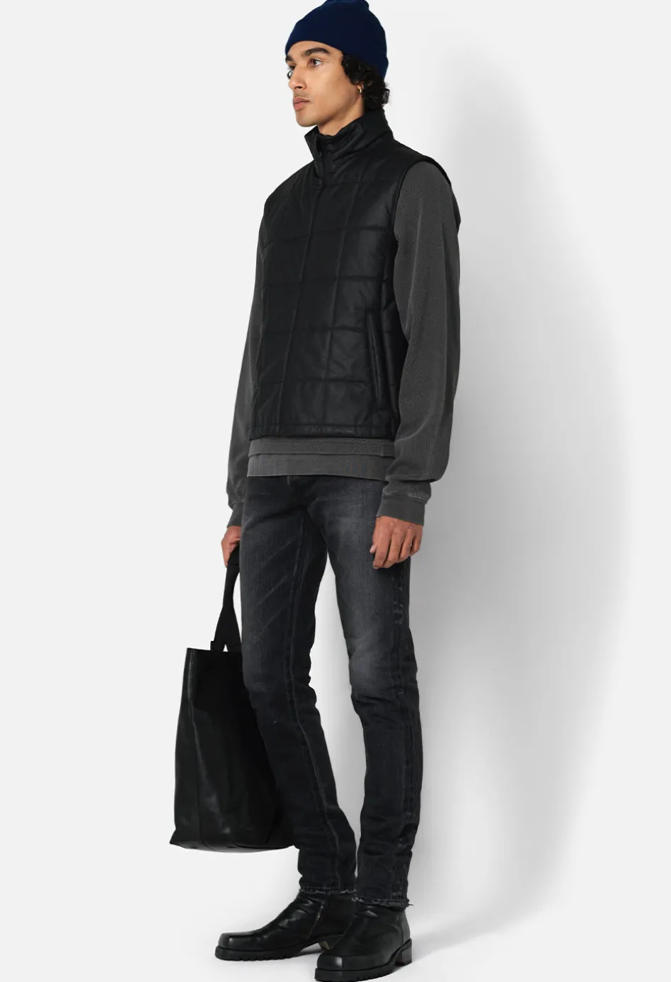 Quilted Leather Vest