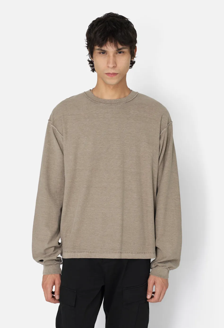 Reversed Cropped LS Tee