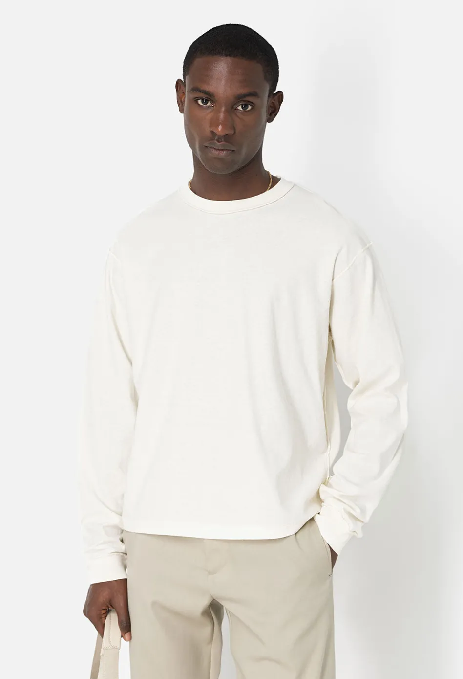 Reversed Cropped LS Tee
