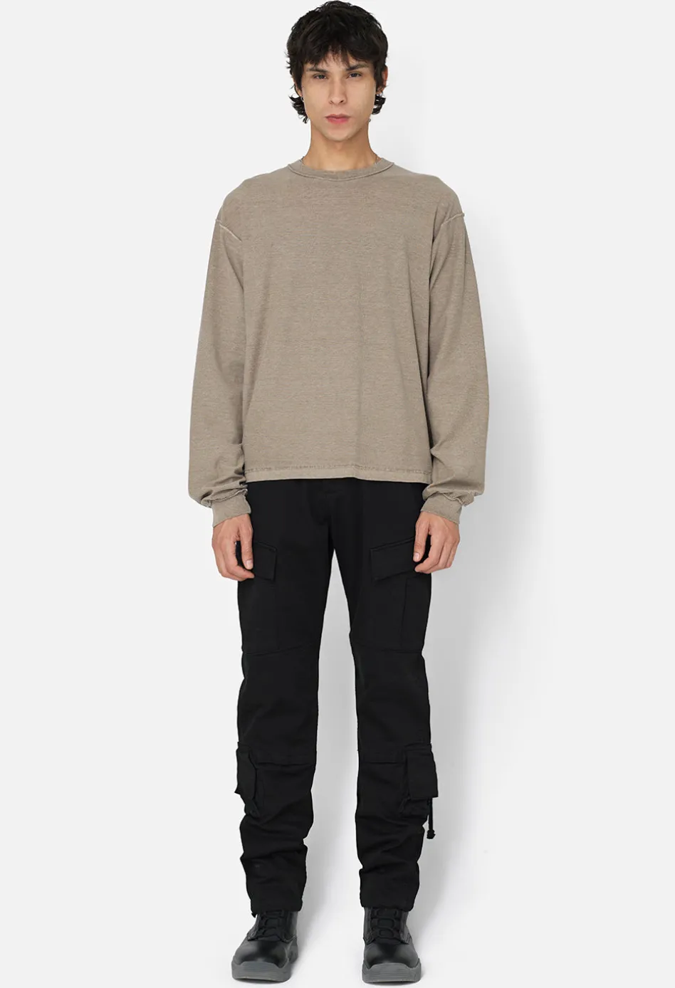 Reversed Cropped LS Tee