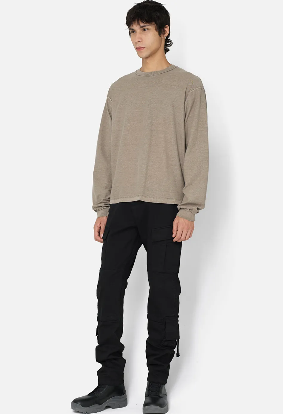 Reversed Cropped LS Tee