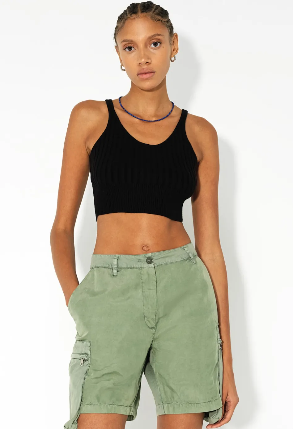 Silk Cotton Rib Tank