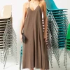 Silk Racerback Midi Dress