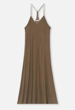 Silk Racerback Midi Dress
