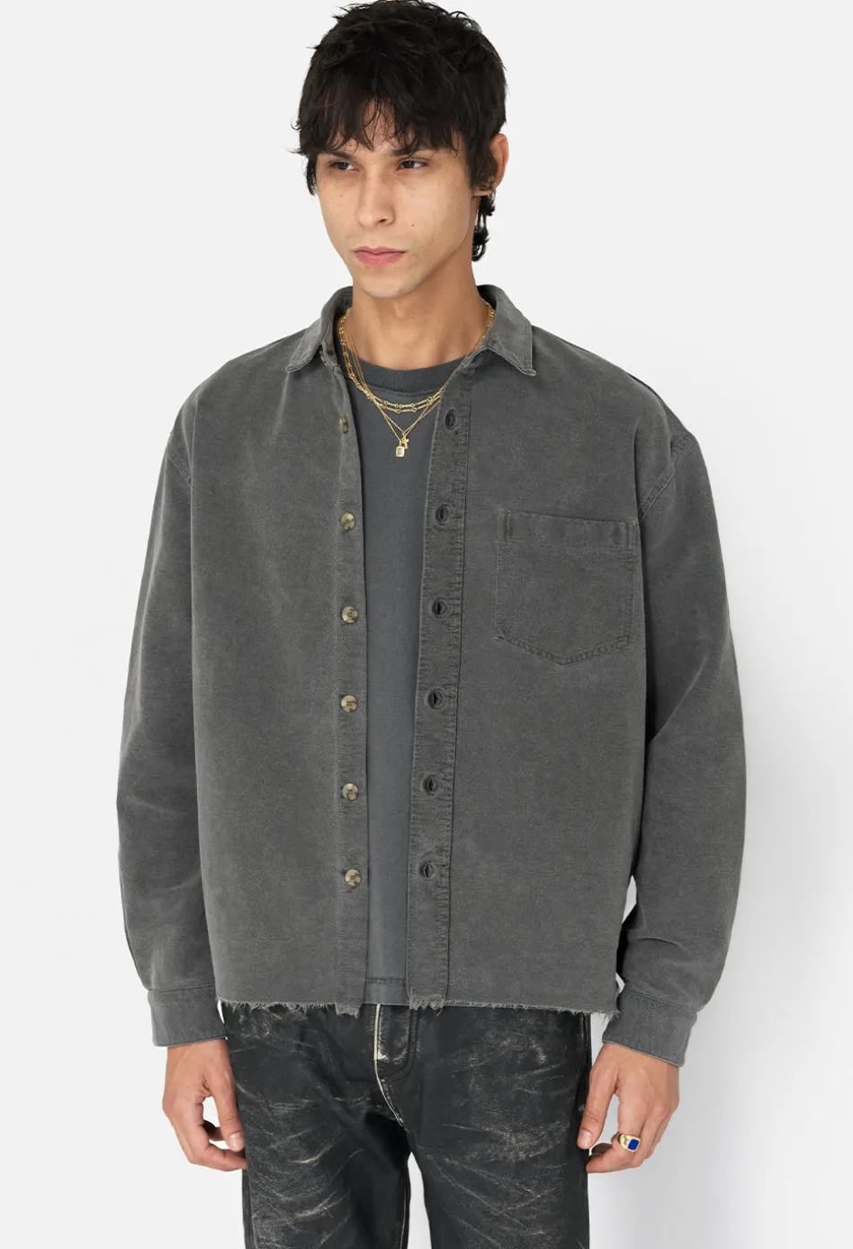 Solid Hemi Oversized Shirt