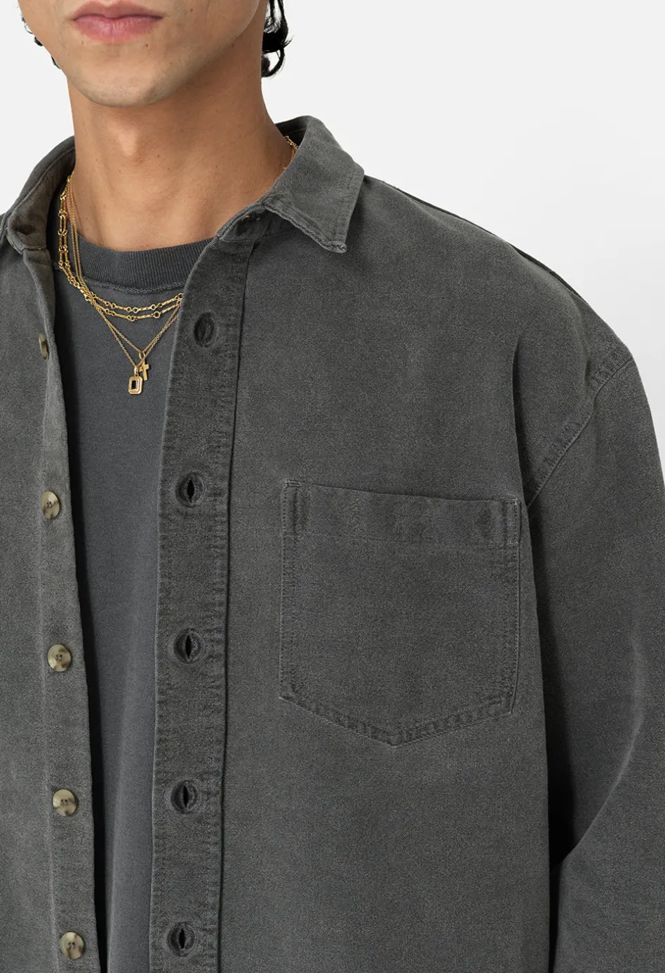 Solid Hemi Oversized Shirt